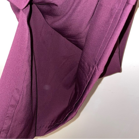 Eliza J Off The Shoulder Scuba Crepe Plum Cocktail Dress Size 10 - Picture 7 of 11